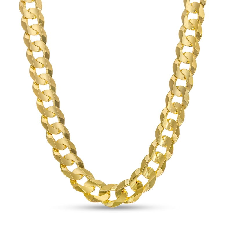 7.0mm Solid Curb Chain Necklace in 14K Gold – 24"