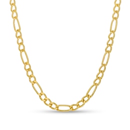 2.4mm Figaro Chain Necklace in Hollow 14K Gold – 20&quot;