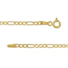 Thumbnail Image 1 of 2.4mm Figaro Chain Necklace in Hollow 14K Gold – 20"