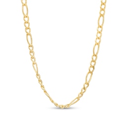 2.4mm Hollow Figaro Chain Necklace in 14K Gold – 24&quot;
