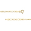 Thumbnail Image 3 of 2.4mm Figaro Chain Necklace in Hollow 14K Gold – 24"