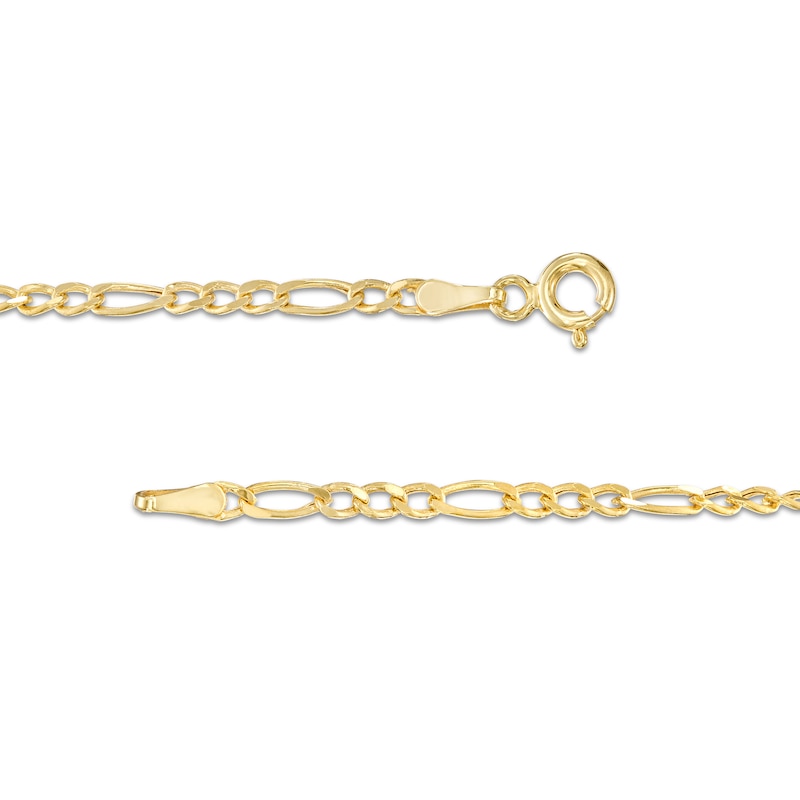 Main Image 3 of 2.4mm Figaro Chain Necklace in Hollow 14K Gold – 24"