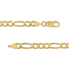 4.7mm Figaro Chain Necklace in Solid 14K Gold – 24"