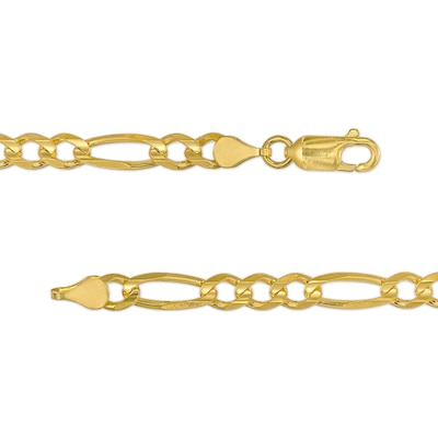 4.7mm Figaro Chain Necklace in Solid 14K Gold – 24"
