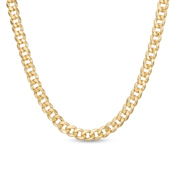 5.5mm Cuban Curb Necklace in Hollow 10K Gold – 22&quot;