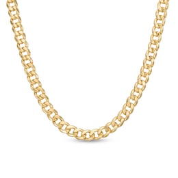 5.5mm Cuban Curb Necklace in Hollow 10K Gold – 22"