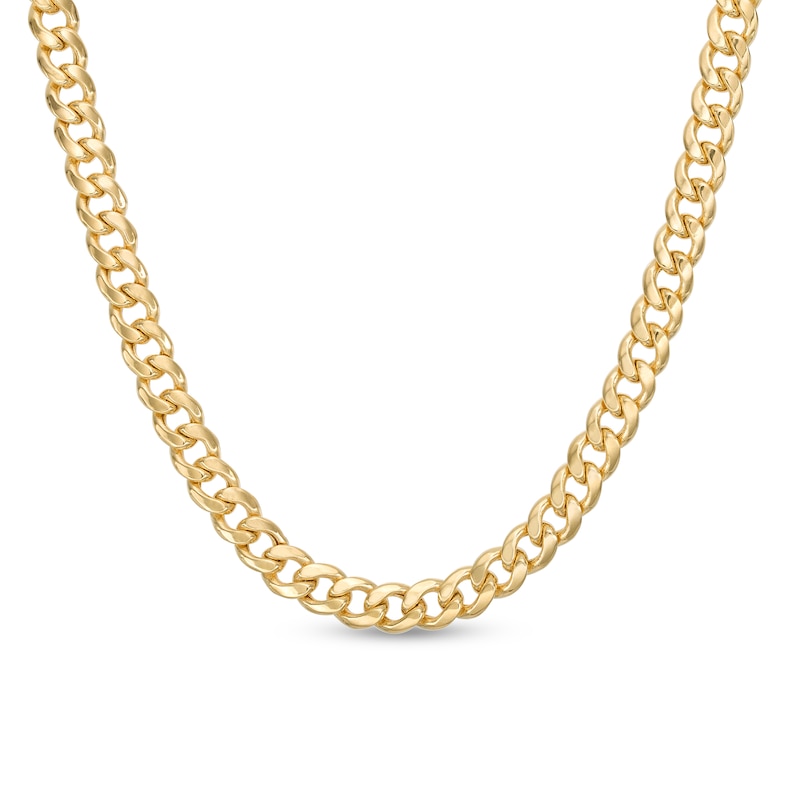 5.5mm Cuban Curb Necklace in Hollow 10K Gold – 22"|Peoples Jewellers