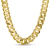 10.3mm Solid Flat Curb Chain Necklace in 10K Gold – 22"