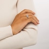 Thumbnail Image 2 of Diamond Accent Double Heart-Shaped Frame Twist Shank Ring in Sterling Silver