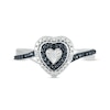 Thumbnail Image 4 of Diamond Accent Double Heart-Shaped Frame Twist Shank Ring in Sterling Silver