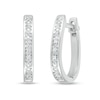 Thumbnail Image 0 of Diamond Accent Hoop Earrings in Sterling Silver