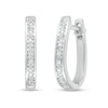 Thumbnail Image 1 of Diamond Accent Hoop Earrings in Sterling Silver