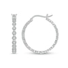 Thumbnail Image 4 of Diamond Accent Zig-Zag Hoop Earrings in Sterling Silver