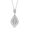 Thumbnail Image 1 of 0.95 CT. T.W. Diamond Flame Teardrop Pendant in 10K White Gold
