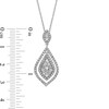 Thumbnail Image 3 of 0.95 CT. T.W. Diamond Flame Teardrop Pendant in 10K White Gold