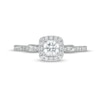 Thumbnail Image 3 of Emmy London 0.80 CT. T.W. Certified Princess-Cut Diamond Frame Collar Engagement Ring in 18K White Gold (F/VS2)