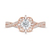 Thumbnail Image 3 of Emmy London 0.90 CT. T.W. Certified Diamond Ornate Frame Engagement Ring in 18K Rose Gold (F/VS2)