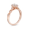 Thumbnail Image 2 of Emmy London 0.60 CT. T.W. Certified Oval Diamond Frame Vintage-Style Engagement Ring in 18K Rose Gold (F/VS2)