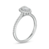 Thumbnail Image 2 of Emmy London 0.60 CT. T.W. Certified Pear-Shaped Diamond Frame Engagement Ring in 18K White Gold (F/VS2)