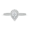 Thumbnail Image 3 of Emmy London 0.60 CT. T.W. Certified Pear-Shaped Diamond Frame Engagement Ring in 18K White Gold (F/VS2)