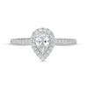 Thumbnail Image 4 of Emmy London 0.60 CT. T.W. Certified Pear-Shaped Diamond Frame Engagement Ring in 18K White Gold (F/VS2)
