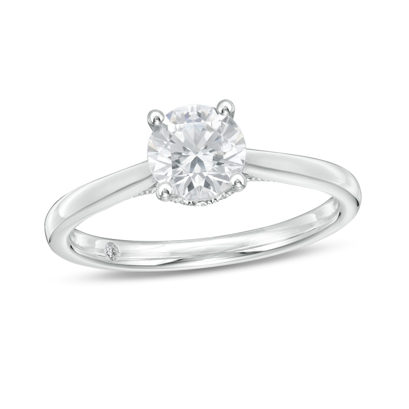 Emmy London 0.99 CT. T.W. Certified Diamond Solitaire Engagement Ring in 18K White Gold (F/VS2)