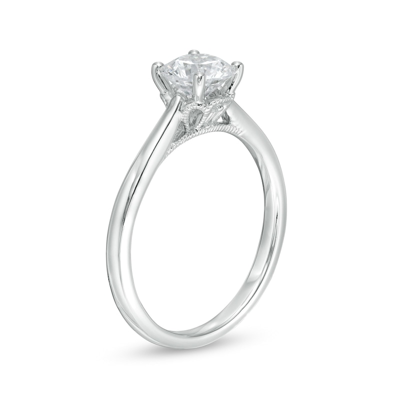 Emmy London 0.99 CT. T.W. Certified Diamond Solitaire Engagement Ring in 18K White Gold (F/VS2)