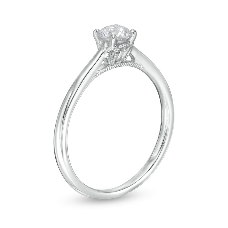 Emmy London 0.52 CT. T.W. Certified Diamond Solitaire Engagement Ring in 18K White Gold (F/VS2)