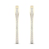 By Women for Women 0.33 CT. T.W. Diamond Lotus Flower Hoop Earrings in 10K Gold