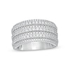 Thumbnail Image 0 of 1.00 CT. T.W. Diamond Multi-Row Colosseum Anniversary Ring in 10K White Gold
