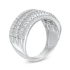 Thumbnail Image 2 of 1.00 CT. T.W. Diamond Multi-Row Colosseum Anniversary Ring in 10K White Gold