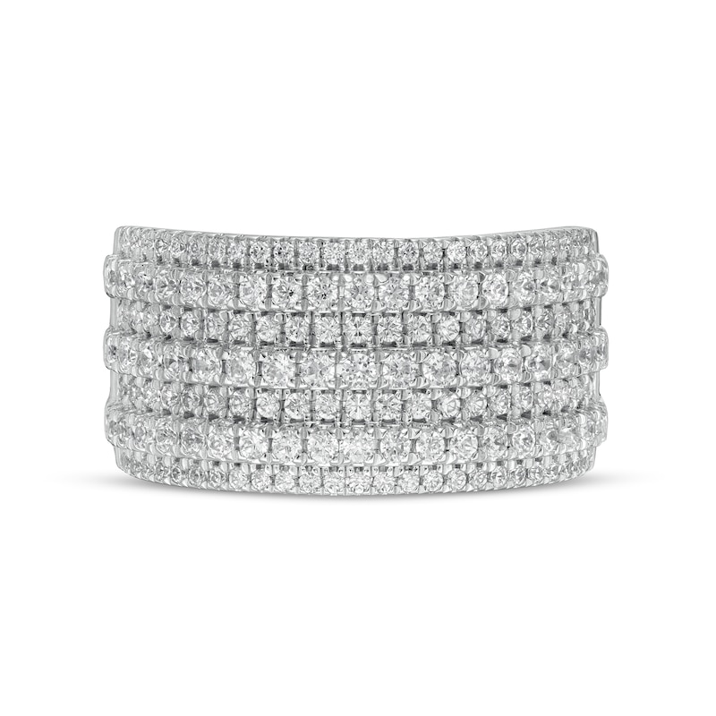 1.00 CT. T.W. Diamond Multi-Row Colosseum Anniversary Ring in 10K White Gold