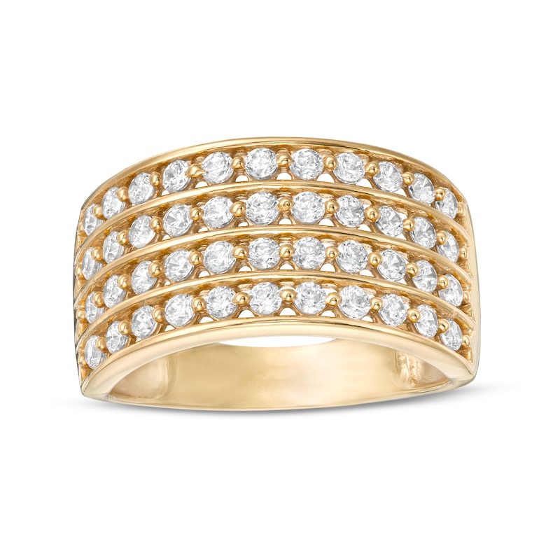 1.00 CT. T.W. Diamond Multi-Row Anniversary Ring in 10K Gold