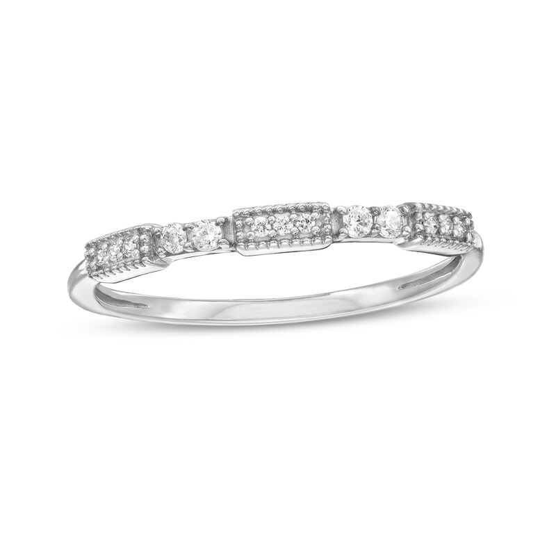 0.10 CT. T.W. Diamond Vintage-Style Stackable Band in 10K Gold|Peoples Jewellers