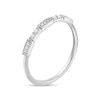 Thumbnail Image 2 of 0.10 CT. T.W. Diamond Vintage-Style Stackable Band in 10K White Gold