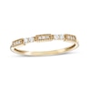Thumbnail Image 0 of 0.10 CT. T.W. Diamond Vintage-Style Stackable Band in 10K Gold