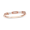 Thumbnail Image 0 of 0.10 CT. T.W. Diamond Vintage-Style Stackable Band in 10K Rose Gold