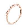 Thumbnail Image 2 of 0.10 CT. T.W. Diamond Vintage-Style Stackable Band in 10K Rose Gold