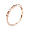 Thumbnail Image 2 of 0.10 CT. T.W. Diamond Vintage-Style Stackable Band in 10K Rose Gold