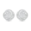 Thumbnail Image 1 of 0.45 CT. T.W. Diamond Pinwheel Stud Earrings in 10K White Gold