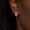 0.45 CT. T.W. Diamond Triple Row Hoop Earrings in 10K Gold