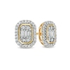 Thumbnail Image 1 of 0.29 CT. T.W. Composite Diamond Elongated Octagon Frame Stud Earrings in 10K Gold