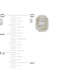 Thumbnail Image 3 of 0.29 CT. T.W. Composite Diamond Elongated Octagon Frame Stud Earrings in 10K Gold