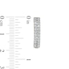 Thumbnail Image 3 of 0.95 CT. T.W. Diamond Double Row Hoop Earrings in 10K Gold