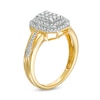 Thumbnail Image 3 of 0.45 CT. T.W. Composite Diamond Double Octagonal Frame Split Shank Ring in 10K Gold