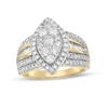 Thumbnail Image 0 of 1.45 CT. T.W. Composite Marquise Diamond Frame Ring in 10K Gold