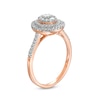 Thumbnail Image 2 of 0.45 CT. T.W. Composite Oval Diamond Double Frame Ring in 10K Rose Gold