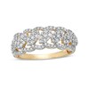 Thumbnail Image 0 of 0.45 CT. T.W. Composite Diamond Scallop Edge Ring in 10K Gold