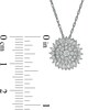 Thumbnail Image 2 of 0.50 CT. T.W. Composite Diamond Frame Sunburst Pendant in 10K White Gold