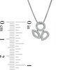 Thumbnail Image 3 of 0.10 CT. T.W. Diamond Multi-Shaped Outline Pendant in Sterling Silver